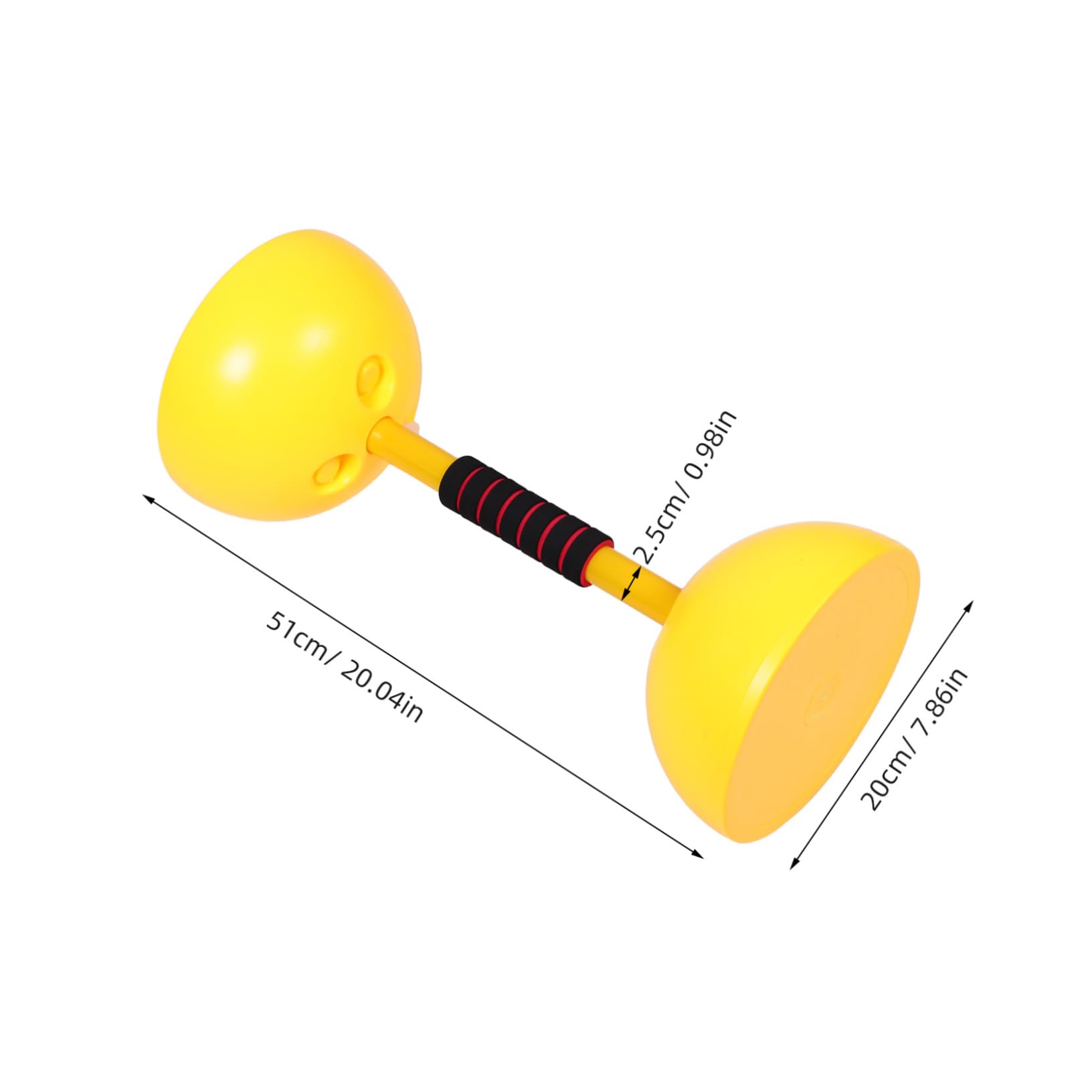 ORFOFE Plastic Hand Dumbbells for Yellow Fitness Barbell Lightweight Exercise for Encourages Parent Bonding Motor Skills Development