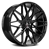 KoKo Kuture Funen Wheels/ (4) 20x9 Inch Gloss Black Rims/+35mm Offset / 5x114.3 Bolt Pattern/ 73.1mm Center Bore/Fits: Most Sedans and Coupes
