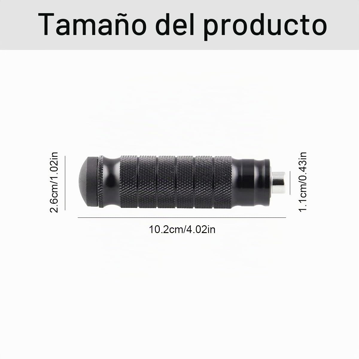 reposapiés Soporte reposapiés motocicleta - accesorios pedales traseros aluminio, para motocicleta y ciclomotor, 2 unidades, negro