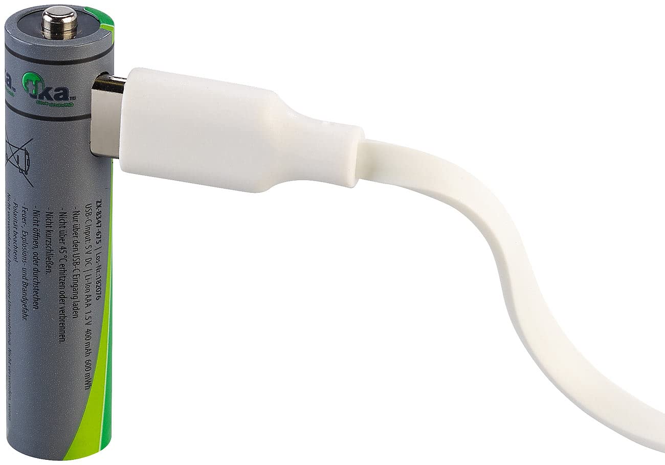 tka Köbele Akkutechnik batteria AAA ricaricabile: 16-set batterie ricaricabili, 400 mAh, 600 mWh (aaa batterie usb, batteria al litio, RC)