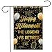 Happy Retirement Garden Flag 12x18 Inches - Celebration Happy Retired Flags Double Sided for Outside Yard House Outdoor Lawn Decor