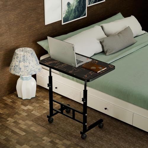 Image of Multi-Purpose Laptop Table, Study Table| Heavy Duty Bed Table| Adjustable for Height, Portable for Office, Work Form Home | DIY Table, Easy to Asembl (Adjustable GOLDMARBLE) (001)