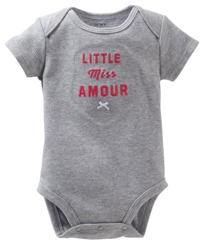 Bodysuit Carter's Little Miss Amour para bebé de 6 meses en algodón suave