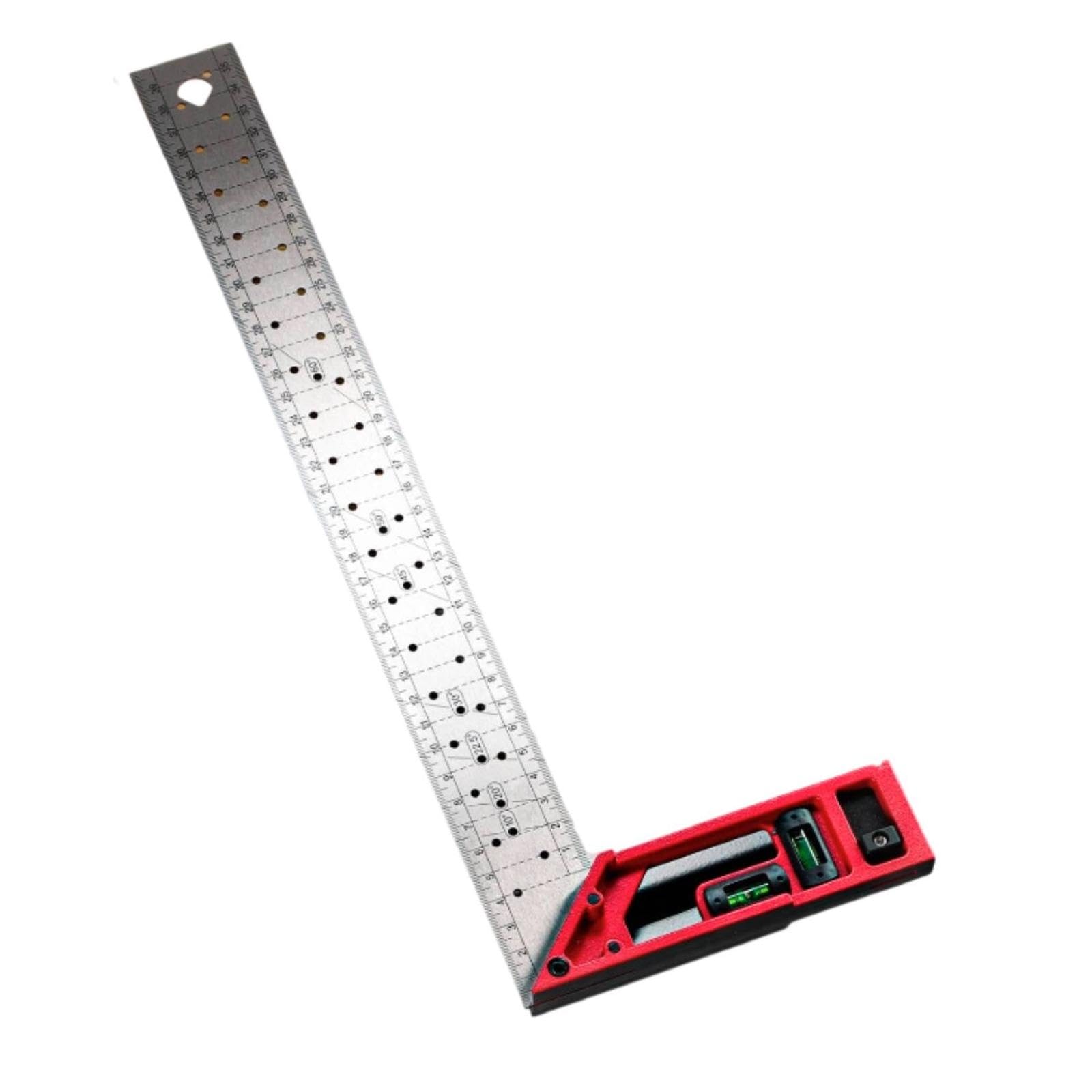 Carpentry Square Precision Angle Ruler Etched Combination Square with Ruler for Woodworkers, Carpenters, Cabinet Making 400MM-image-4