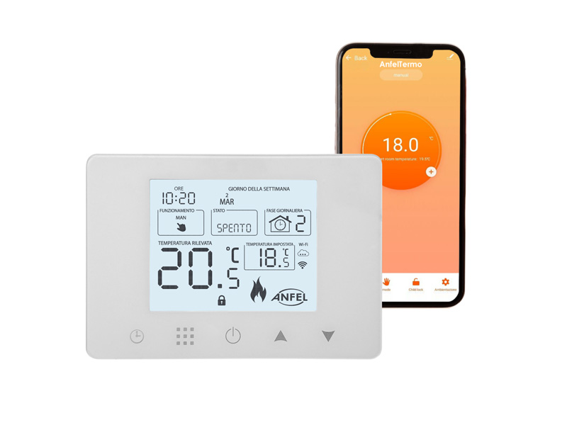 CRONOTERMOSTATO WIFI SMARTPHONE APP ALEXA GOOGLE TERMOSTATO DA PARETE O BOX 503 | Leroy Merlin CRONOTERMOSTATO WIFI SMARTPHONE APP ALEXA GOOGLE TERMOSTATO DA PARETE O BOX 503 | Leroy Merlin