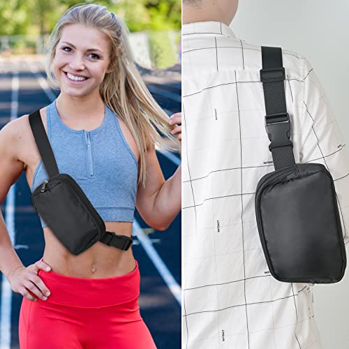 Men's And Women's Black Fanny Pack, Men's And Women's Fashion Fanny Pack With Adjustable Shoulder Strap Small Waist Pack, Suitable For Travel Exercise Running Hiking Travel, Black #TOP2