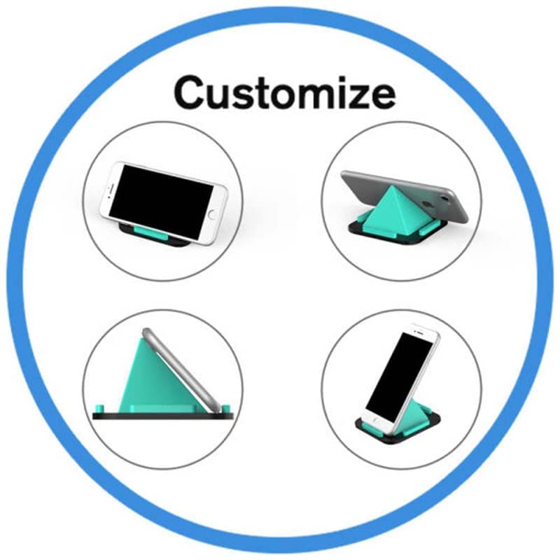 Image of Kelso Universal Portable Three-Sided Pyramid Shape Mobile Phone Holder Stand - Anti-Slip Triangle Design Desktop Stand for Smartphones - Lightweight Phone Stand (Pack of 6)