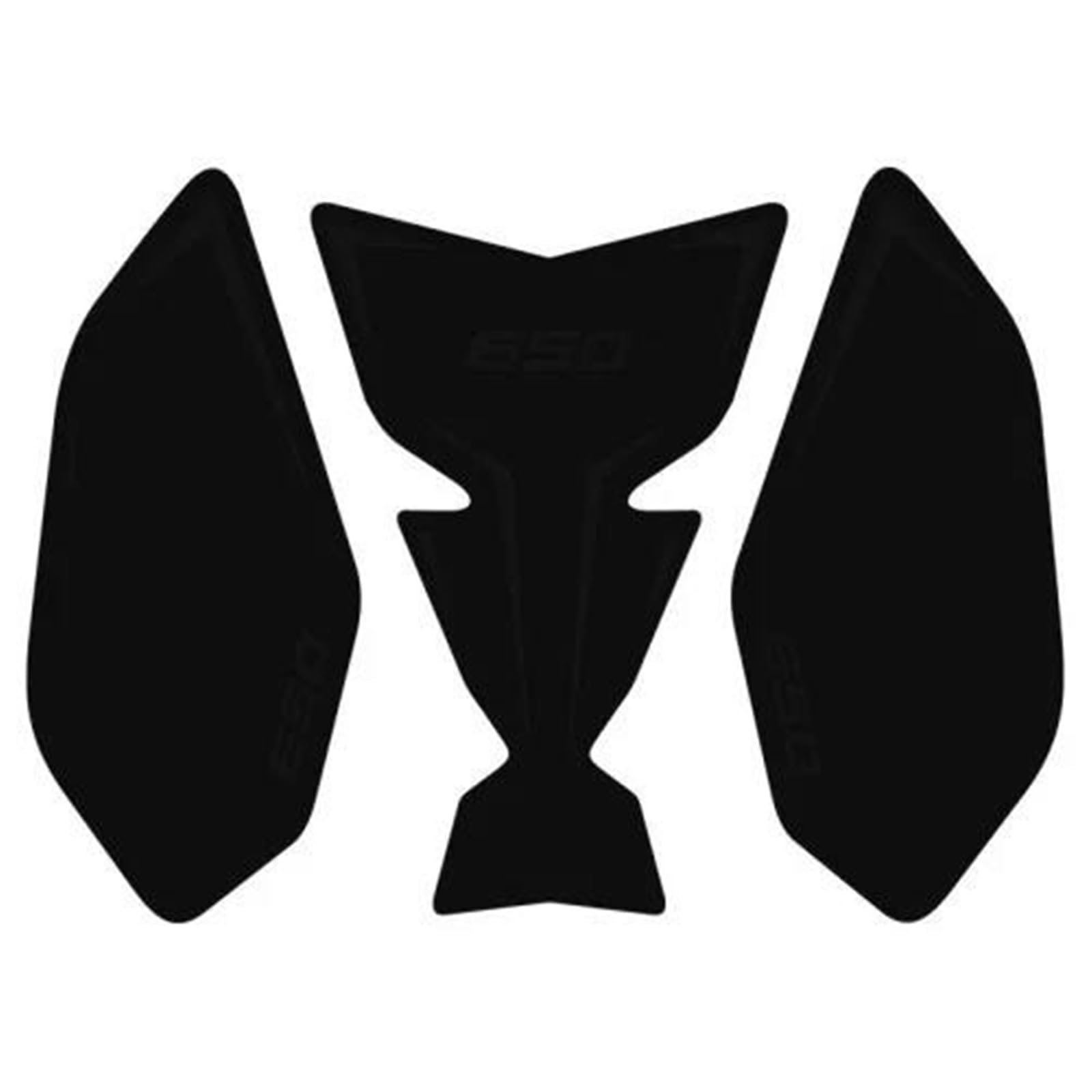 Adesivi per paraserbatoio Adesivi per Serbatoio Carburante Moto Decalcomanie per K&awasaki per Ninja Z 650 Z650 per NINJA650 2017-2024 Ginocchiera Laterale Antiscivolo(Nero,X3)