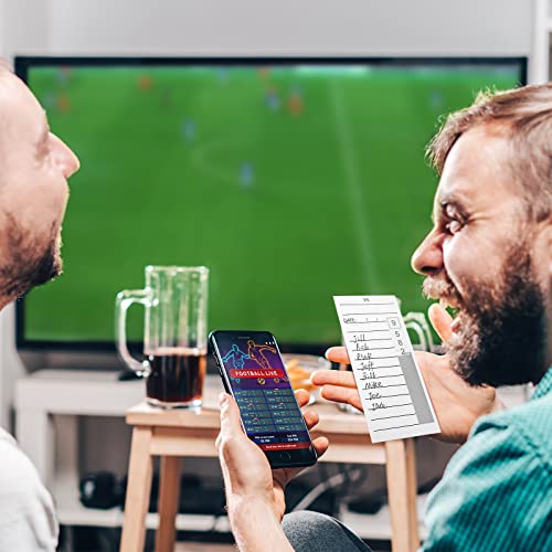 Junkin 160 Pieces 10 Line Strip Cards For Gambling Football Sports Strip Cards Pool Cards Cardstock Scratch Cards Pull Tabs Gambling Tickets For Soccer Box Game Betting (White) #TOP5