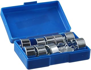 SHUATI Metal Slotted Weights 50gx10pcs Durable Silver Double Hooked Weight Set Premium Metal Chrome-Plated Hook Weight General Science