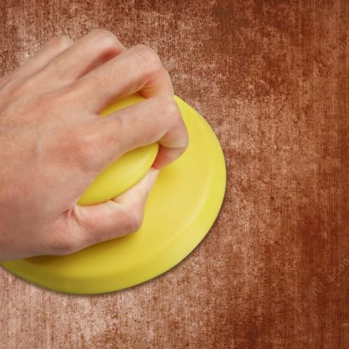 Schleifklotz Handschleifblock mit Klett Handschleifer Runde und Mausförmiges für Schleifscheiben Handschleifer 5 Zoll 2 Stück Schleifpapierblock