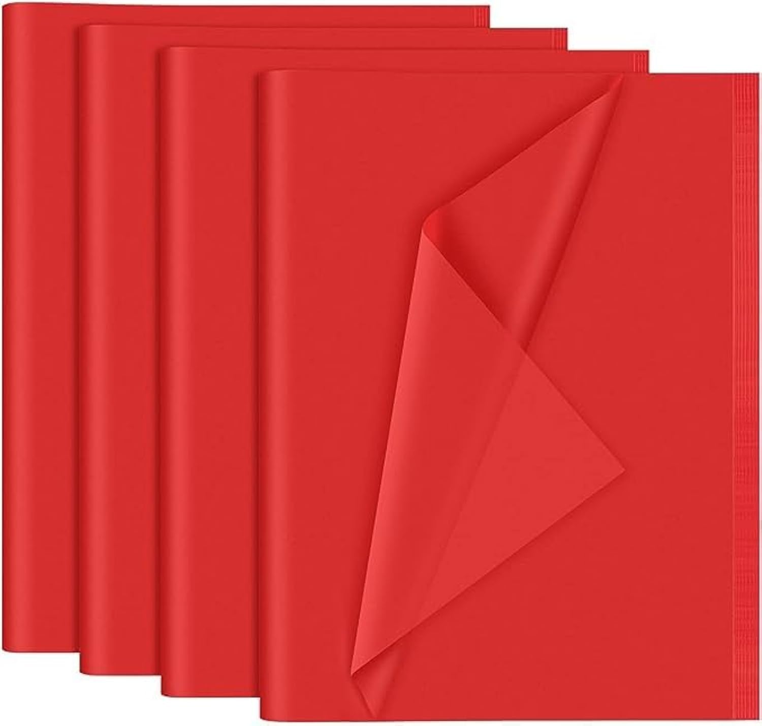 ECVV50 Sheets Red Tissue Paper Gift Wrap Paper Bulk Art Tissue Gift Wrapping Accessory Paper for Graduation Birthday | Wedding | Holiday | Christmas Party Decor | (50 * 70cm)
