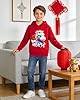 OXUBOAO Chinese New Year Kids Hoodie Horse Graphic Girls Hooded Sweatshirt Boys Red Pullover Long Sleeve Tops（Horse,11T） #4