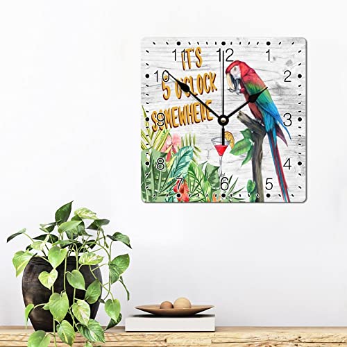 Horloge de cabane de ferme rustique colorée et fleurie de 30cm - 3