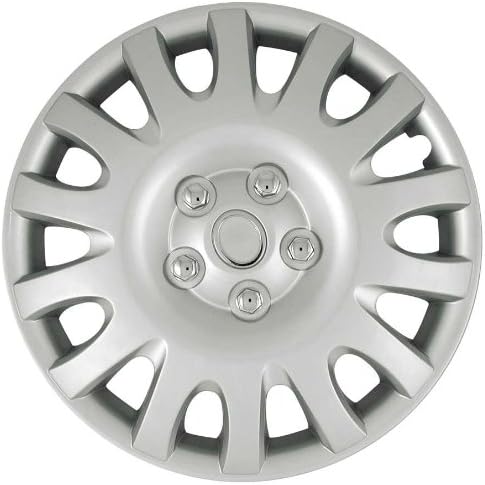 CCI IWCB8839-16S 16 Inch Clip On Silver Finish Hubcaps - Pack of 4