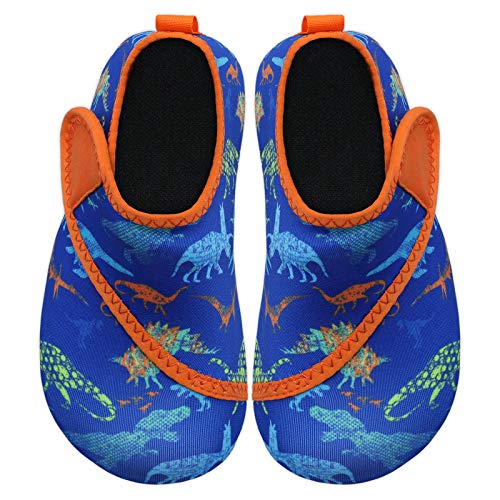 L-RUN Kids Water Shoes Aqua Socks for Beach Swim Walking Blue 8-8.5=EU24-25