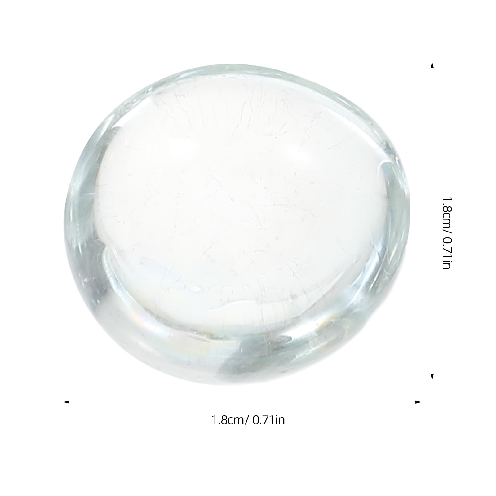 Sassi Decorativi in Vetro Piatti e Trasparenti 17-19 Mm per Acquari e Centrotavola, Superficie Liscia per Protezione e Decorazione Versatile, 1800g