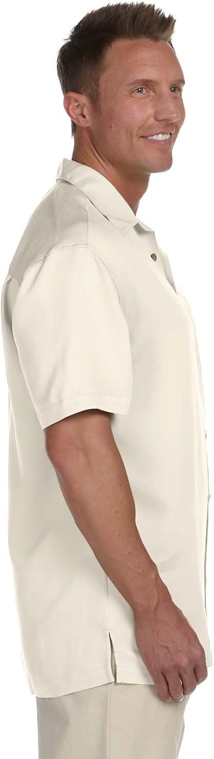 Harriton Men's Bahama Cord Camp Shirt 3XL CREME