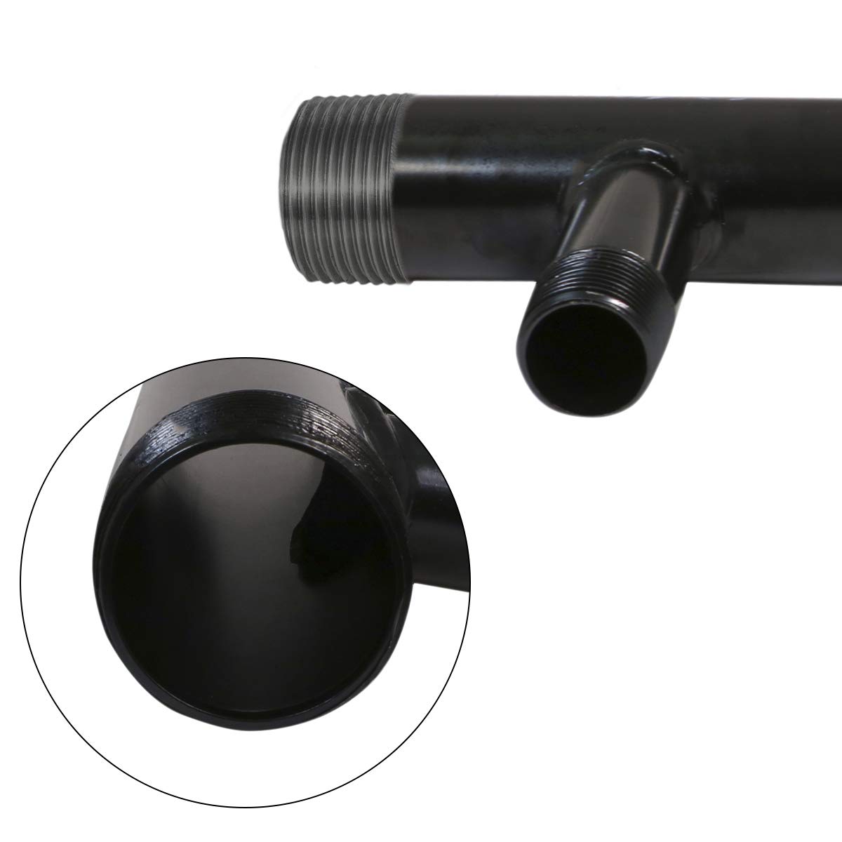 Midline Valve SH3-1510-7-5 Steel Manifold, 1-1/2’’ Base 3 Ports of 1'' 7'' Spacing, Black, 5 Pack