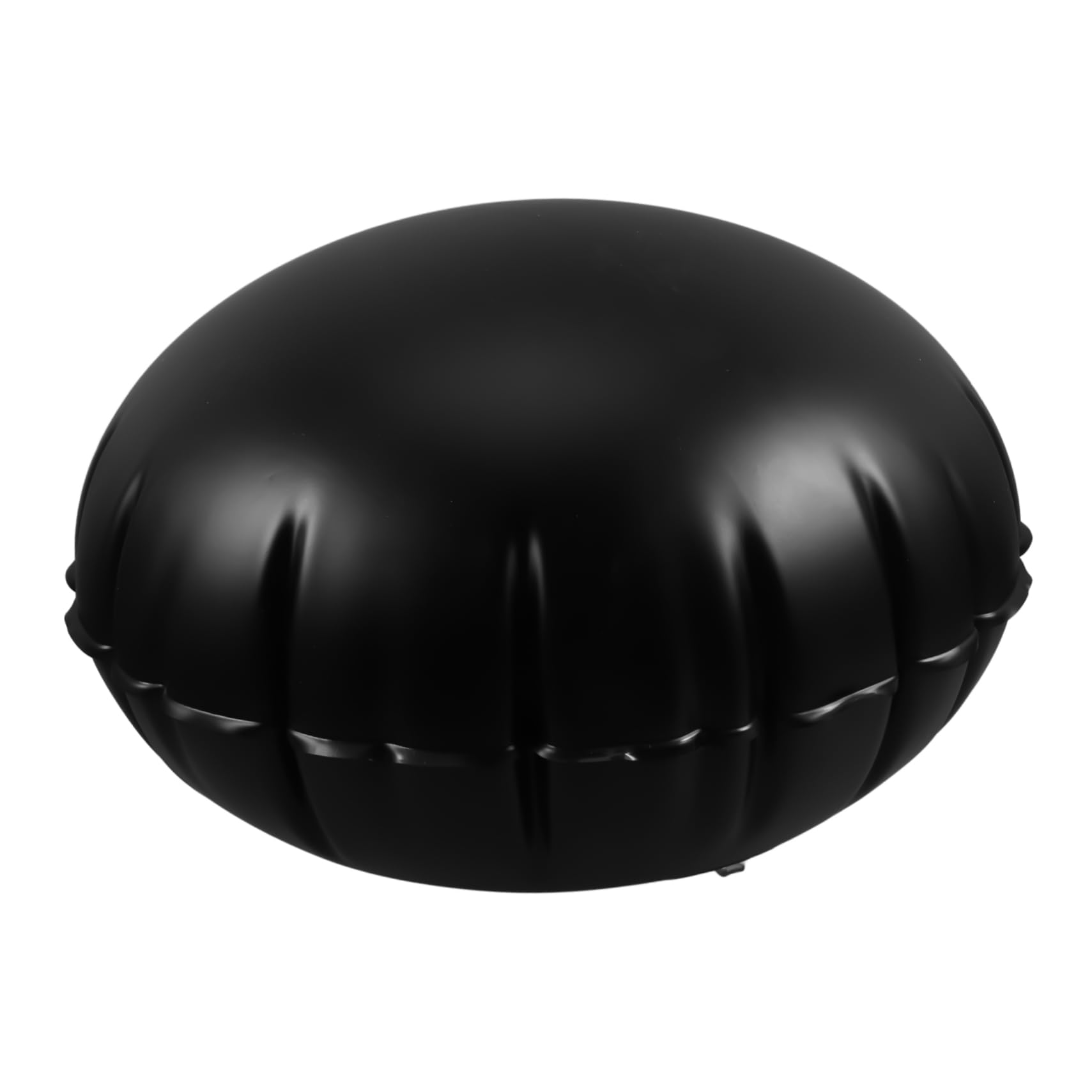 Cabilock Flatable Pillow Travel Airplane Pillow Small Portable Round Thickened Outdoor Car Camping Black PVC 1pc