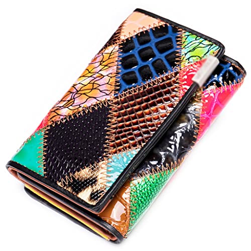 Coin Wallet Women Female Leather Small Purse Holder Woman Wallet Cash and Card Colorful Wallets for Women(C)