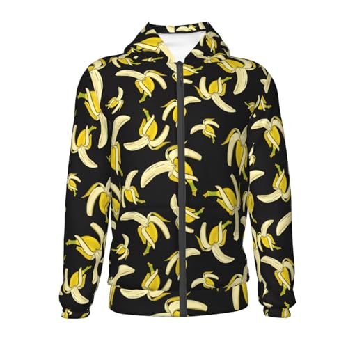 Banana Kids Pullover Hoodies Boys Zip Up Sweatshirts Girls Athletic Clothes with Pocket2