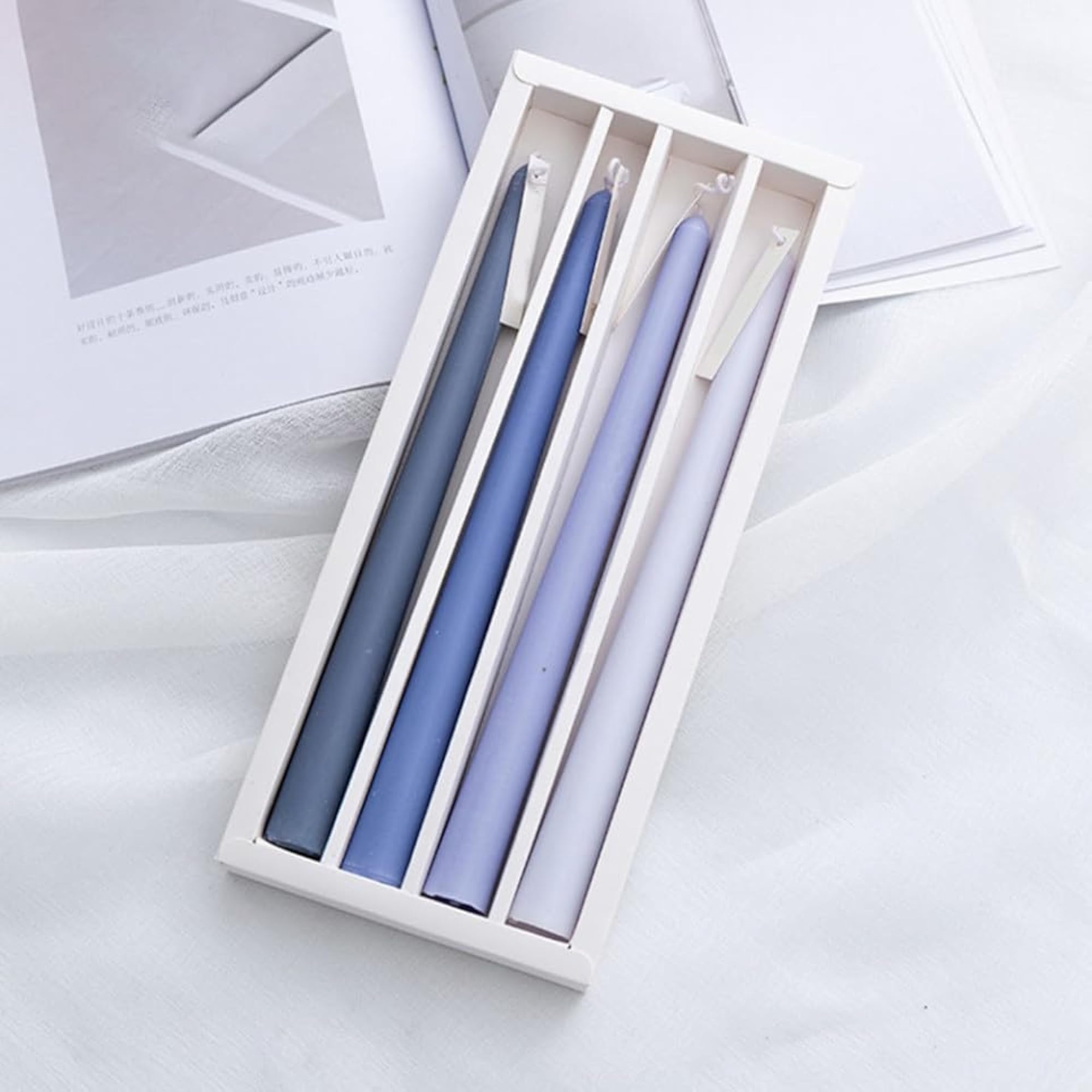 4Pcs Long Pole Scented Candles, Gradient Aromatic Decor