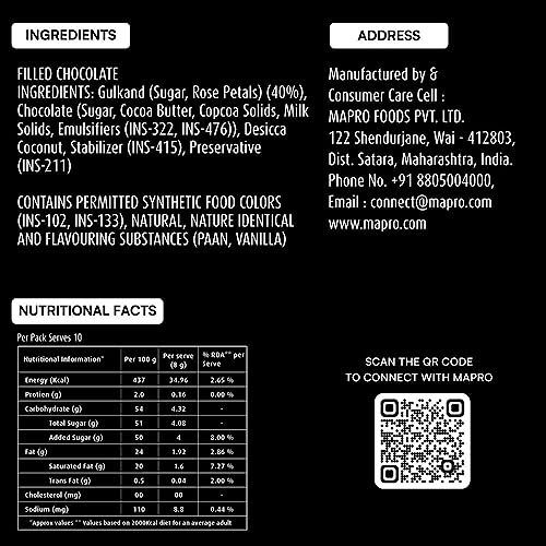 Image of Mazaana Chocolate Paan 80g | Real Paan | Mouth Freshner | Pure Chocolate, No Compound | Enrobed in Fine Dark Chocolate | Pack of 8