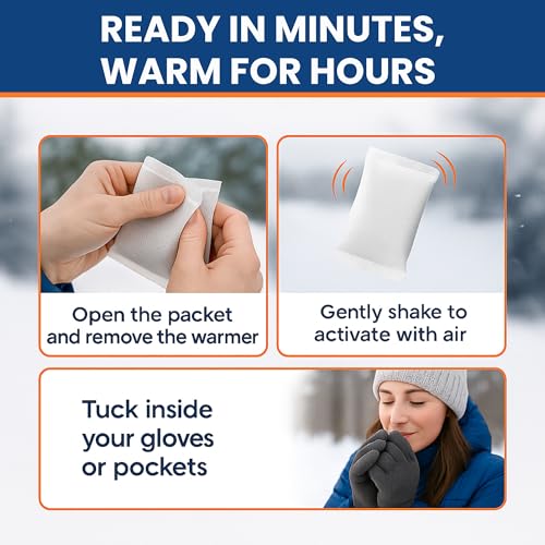 Image of Hand Warmers (Pack of 7) | Natural Heat | 8+ Hours Cosy Heat | Ideal for Adults and Children | Safe for Travel, Camping, Hiking, Holidays | Self Activated