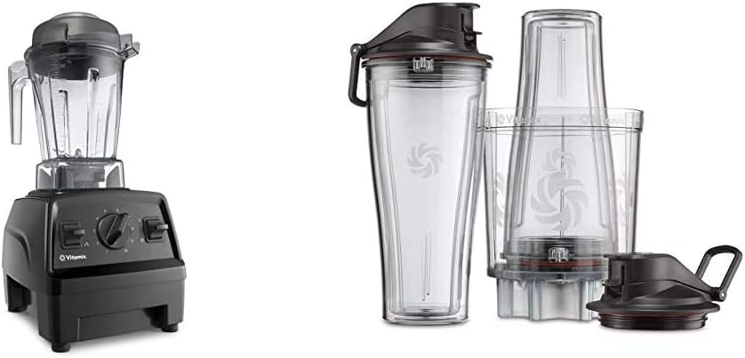 Vitamix VM0197 Explorian Blender, Professional-Grade, 48 oz. Container, Black & Personal Cup Adapter - 61724