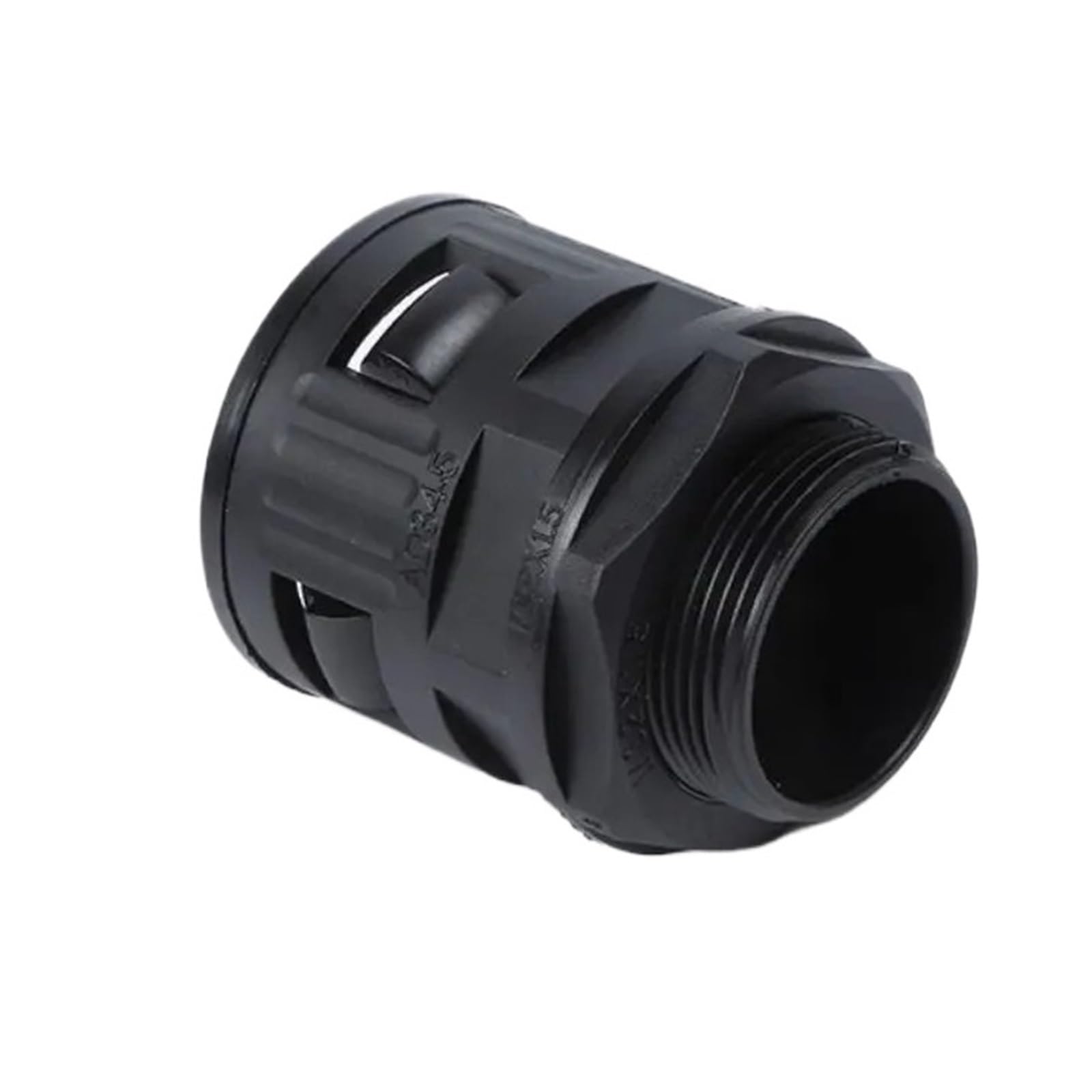 SHGUOMSC Corrugated Tube Joints 10pcs AD15.8 Plastic Pipe Joint Black Multisize Connector Cable Gland PP(AD15.8 M18)