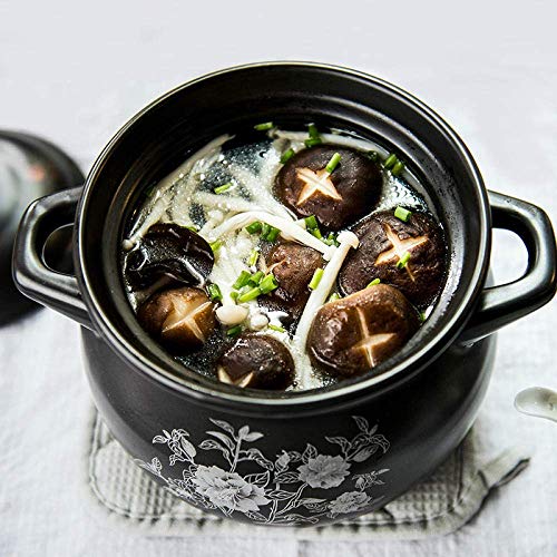 Cocotte en terre cuite noire grand format pour une cuisson lente parfaite