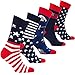 Socks n Socks-Men's 5-pair Cotton Patriot USA American Flag Socks Gift Box