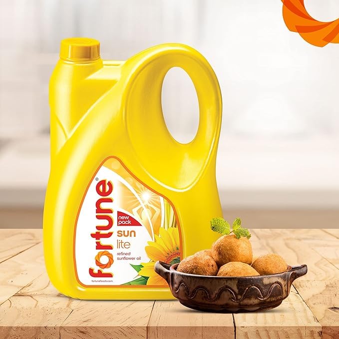 Image of Delight Fortune Sun Lite Refined Sunflower Oil, Trans Fat Free, 5L