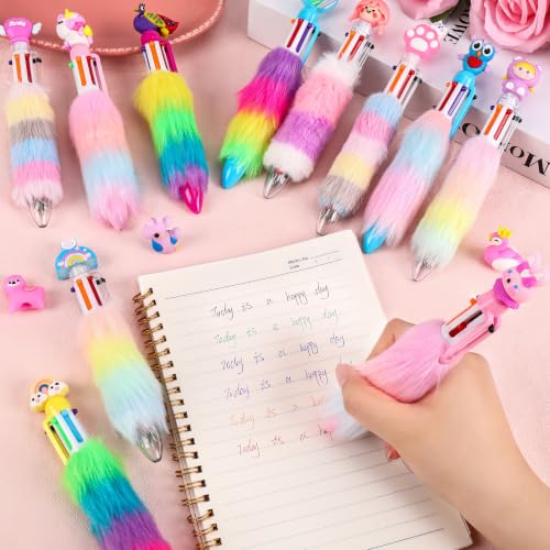 Image of CZWZ 18Pcs Multicolor Pens in One 6-in-1 Cute Pens Bulk for Kids, Ballpoint Pen for Birthdays and Children's Parties, Fun Gifts Assorted Ink Kawaii Pen(Style 1)