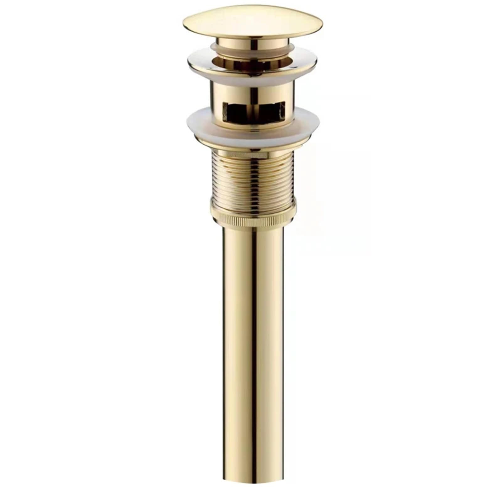 Rtbvghjik Gold 2 Brushed Gold/Gold/Rose Gold/Black Brass Bathroom Basin Waste Pop Up Drain Vessel Sink Strainer Bath Accessories For Bathroom Sinks(Gold 2)
