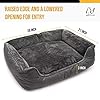 Happilax-Dog-Bed-Washable-Plush-Pillow-Dog-Bed-with-Removable-Cover-Raised-Edges-Small-to-Large-Dogs-Rectangular-Bolster-Pet-Bed-Grey Dog Bed with Washable Plush Pillow