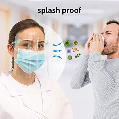 Evanth 10Pcs Glasses Face Shield Reusable Goggle Shields Replaceable Anti Fog Shields Transparent Face Shield For Women And Men (10, Transparent) #TOP2