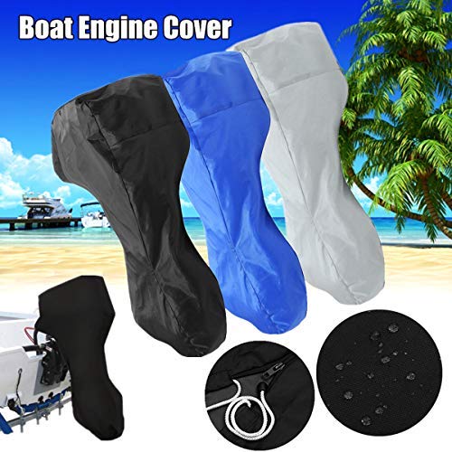 dDanke Full Motor Cover Boat Motors Protection UP-5HP Waterproof Sunproof Cover 44x47x37 Inch (Silver)