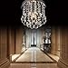 ZEEFO Crystal Chandeliers Light, Mini Style Modern Décor Flush Mount Fixture with Crystal Ceiling Lamp for Hallway, Bar, Kitchen, Dining Room, Kids Room (8 inch)