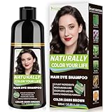 Vireo Color Dark Brown Hair Dye Shampoo for Women & Men, 15 Min Gray Coverage, 3 in 1 Semi-Permanent Color with Natural Herbal Ingredients, Lasts 60 Days