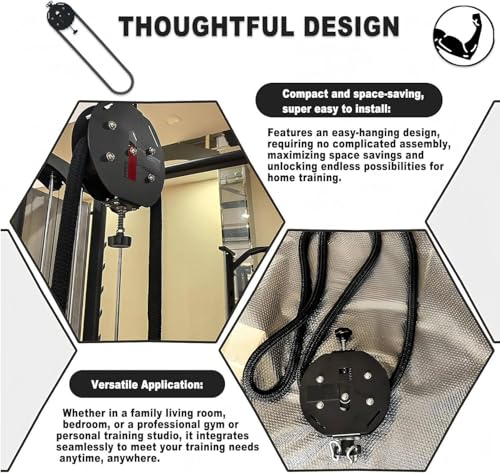 Entrenador de cuerda portátil Endless y polea de cable para gimnasio en casa 5