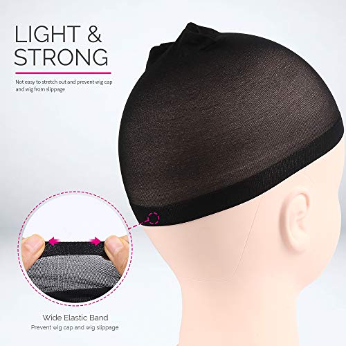 Fandamei FDM-US-029 Wig Cap, Nylon Wig Caps, 4 Pieces Stocking Wig Caps For Women thumb #4