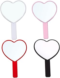 DOITOOL 4Pcs Heart Shape Portable Vanity Mirr...