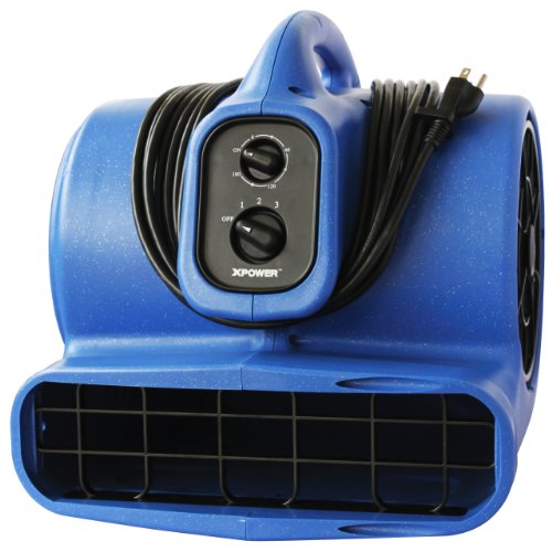 Xpower X-800Tf Pro 3/4 Hp 3200 Cfm Centrifugal Air Mover, Carpet Dryer, Floor Fan, Blower, Timer, Filter, For Water Damage Restoration, Janitorial, Plumbing, Home Use #TOP1