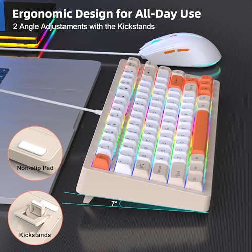 Teclado Mecánico Compacto Snpurdiri USB-A 75% miniatura 5