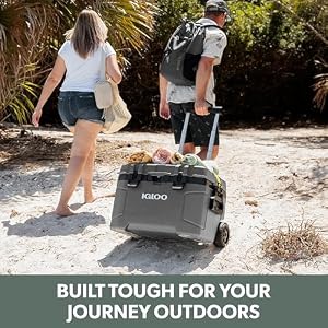 Igloo Trailmate 52 Qt Roller Cooler, Carbonite — photo 6 of 6