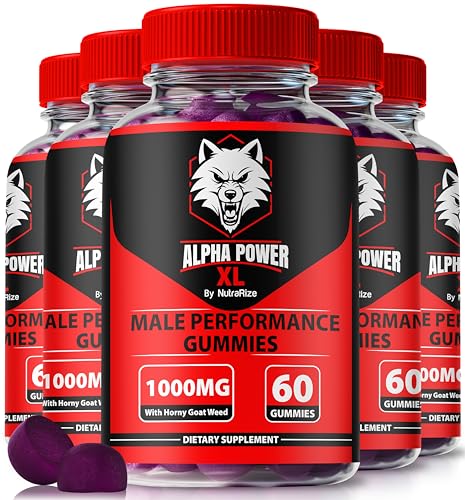 (5 Pack) Alpha Power XL Gummies, Official Alpha Power XL, Premium Formula for Men, All-Natural Male Gummy to Support Peak Performance and Endurance, AlphaPower XL ME Gomitas, Reviews (300 Gummies)