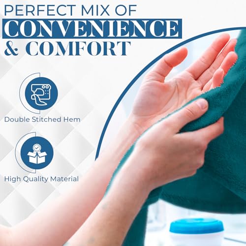Image of DAN RIVER 6-Pack Premium Hand Towels (16x28 Inches) - 100% Cotton, Ultra Soft, Lightweight, Highly Absorbent Towels for Bathroom, Spa, Gym, Salon, Hotel, and Travel - Teal
