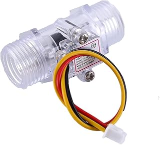 DN15 DC 5V 12V 1/2inch G1/2 Clear Water Flow Hall Sensor Switch Transparent Flowmeter Hall Sensor Counter 1.75MPa 30L/min